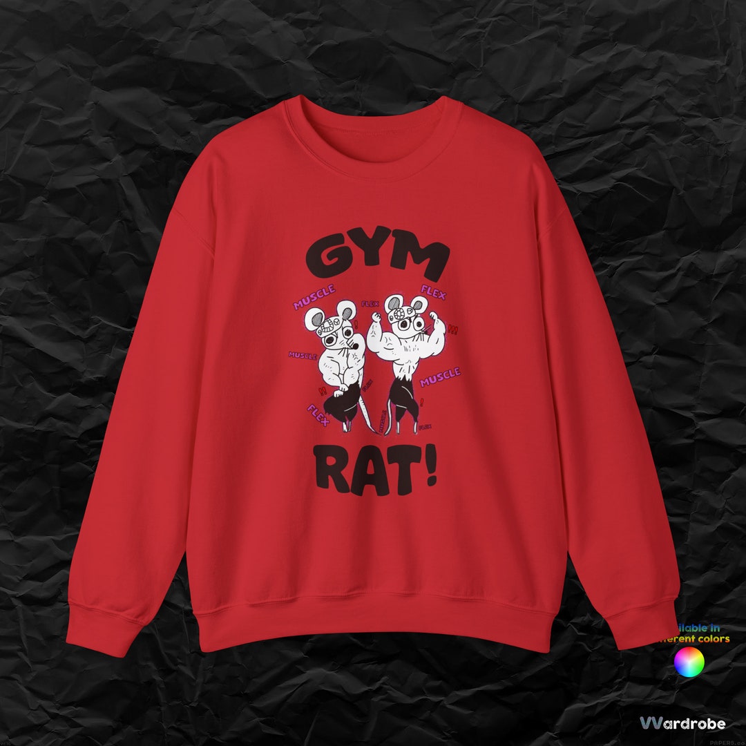 Tengen Flexing Muscle Mice GYM RAT Sweatshirt Etsy