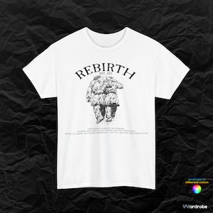 La saga di Vinland ha ispirato il percorso della rinascita di Thorfinn ed Einar pesante - t-shirt in cotone pesante con poesia indossabile