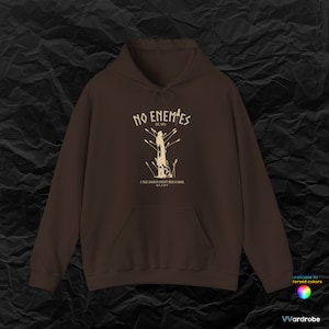 Saga of Vinland - NO ENEMIES - Thors and Thorfinn inspired &#39;&#39;True Warrior&#39;&#39; cozyest anime hoodie