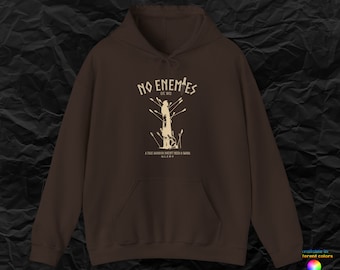 Saga of Vinland - NO ENEMIES - Thors and Thorfinn inspired &#39;&#39;True Warrior&#39;&#39; cozyest anime hoodie