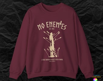 Saga of Vinlands - NO ENEMIES - Thors and child Thorfinn inspired &#39;&#39;True Warrior&#39;&#39; cozyest anime sweatshirt