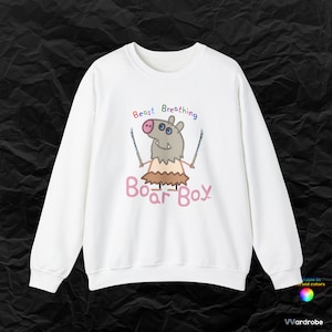 Boar Boy Ino.suke Hashibiro - D.Slayer + &#39;&#39;Pig Family&#39;&#39; inspired funny drawn &#39;&#39;Beast Breathing&#39;&#39; slayer cozyest sweatshirt