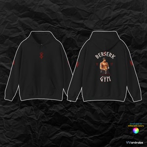 Berserker Art Stunning Gutsu GYM cozyest hoodie - Chronicles of Sacrifice - 1997 Saga inspired (All Over Print)