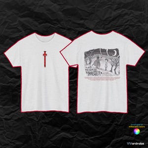 Monster Anime inspired t-shirt - Liebert &#39;&#39;Nameless Monster&#39;&#39; - wearable poetry double sided print - heavy cotton t-shirt by fans