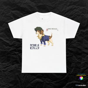 SPIKE SBEAGLE  - Cowboy Space Bebop Ein and Spike inspired funny artwork - heavy cotton anime t-shirt