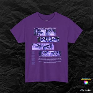 Vagabond inspired Musashi stage of grief and redemption - wearable poetry heavy cotton t-shirt