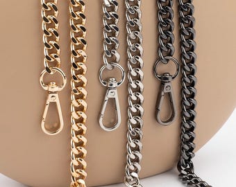 Replacement Chain for Handbags | Purse Chain Strap in Gold, Silver, and Black |  Bag Chain for Crossbody or Shoulder Bags