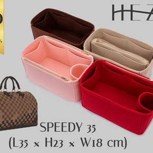 Deluxe Felt Speedy 35 Compatible Bag Organizer Insert - Handbag Shaper & Storage Solution