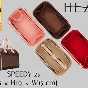 Custom Bag Organizer Insert: Passend für Speedy 25, Multi-Pocket Filz