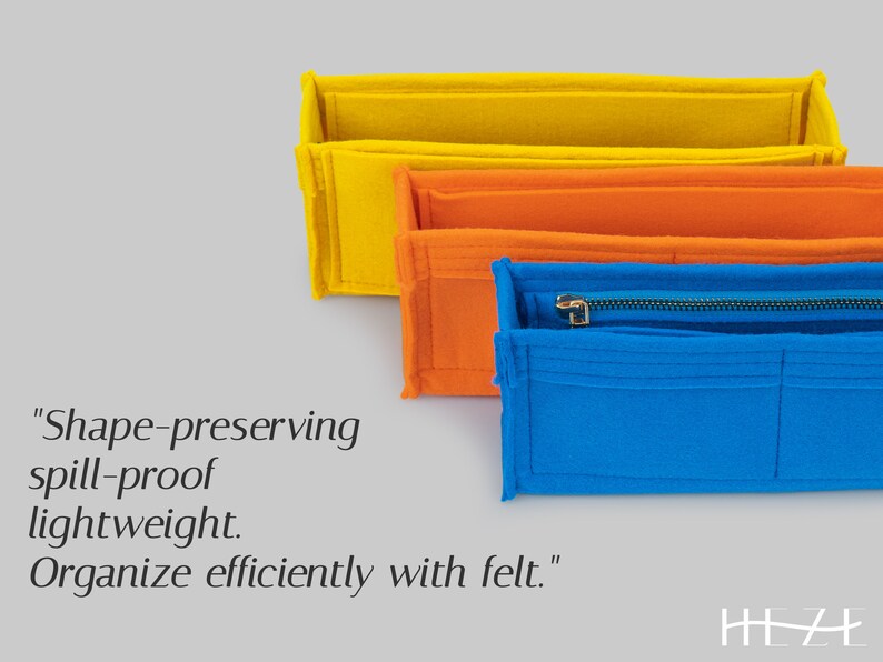 Felt Bag Organizer Insert for CC Mini Flap Customizable Handbag Shaper with Pockets Handbag Organizer with Color Options image 7