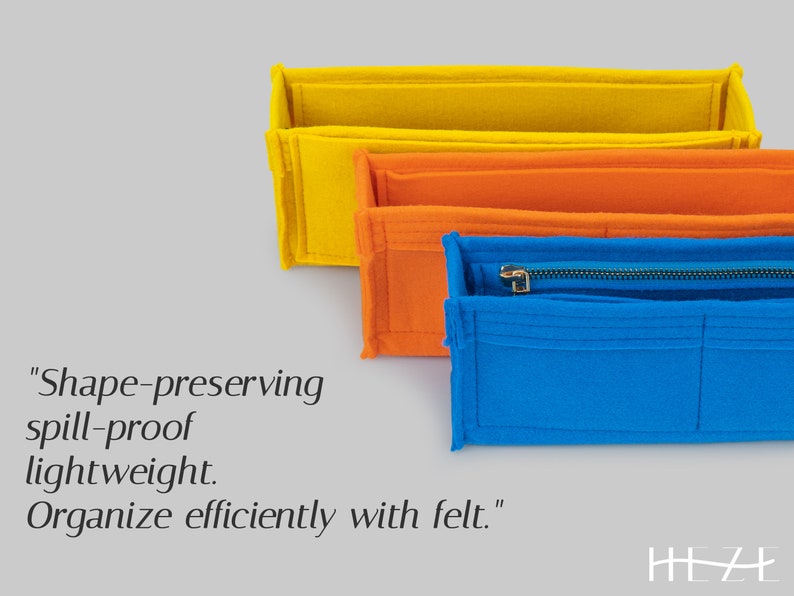 Each purse insert is fashioned from superior 2 mm thick felt fabric, chosen for its durability and protective qualities. Double-layered at the base, it ensures your belongings stay upright and your handbag’s interior is shielded from daily wear.