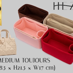 Felt Tote Insert for Medium Toujours Bag - Customizable Organizer with Multiple Pockets  - Tote Bag Organizer - Toujours Bag Insert