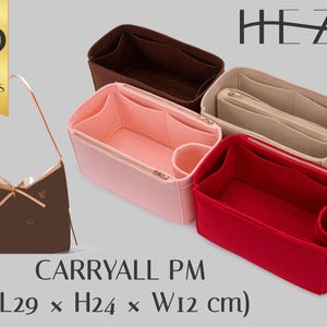 Customizable Felt Purse Organizer: Multi-Pocket Insert for Carryall PM Bag & Tote Shaper