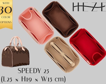 Speedy 25 Purse Organizer Insert - Felt with Bottle Holder Option