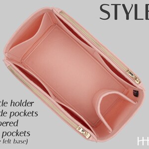 Versatile Felt Handbag Organizer Insert for 25 Medium Handbag: Multi-Pocket Tote Shaper image 4