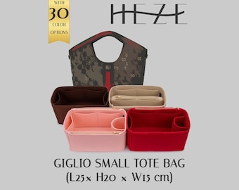 Giglio Small Tote Bag Organizer | 2mm Felt Insert with Multiple Styles & Pocket Options, 36 Colors
