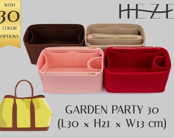 Deluxe Felt Garden Party Bag Organizer - 30 Compatible Organizer Insert with Multipockets and Zipper