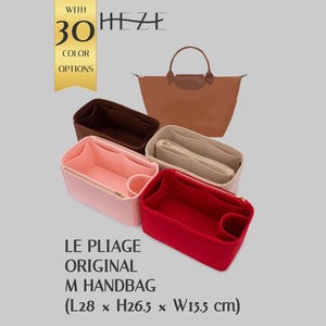 Le Pliage Original M Handbag Organizer Insert, Felt Purse Organizer, Bag Shaper Insert
