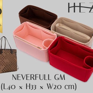 Organizador de bolso de fieltro personalizable para Neverfull GM: inserto para bolso duradero con múltiples bolsillos