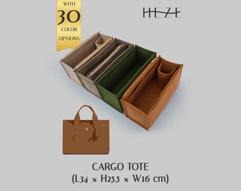 Cargo Tote Organizer, Felt Bag Insert, Purse Organizer with Pockets, Bag Shaper