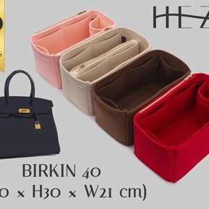 Deluxe Felt Tote Organizer for Birkin 40 - Customizable Multi-Pocket Bag Organizer