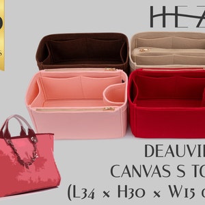 Deluxe Felt Tote Organizer for Deauville Canvas S Tote - Customizable Multi-Pocket Bag Organizer