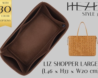 Custom Bag Organizer Insert for MCM Liz Shopper Large Tote Bag | Versatile Multi-Pocket Felt Handbag Insert | Durable Tote Organizer