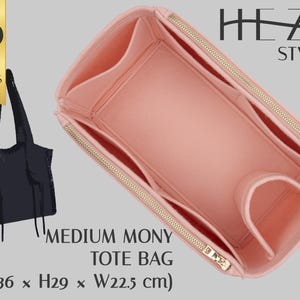 Organizador de bolso mediano Mony: inserto de fieltro con portabotellas - Ligero y duradero