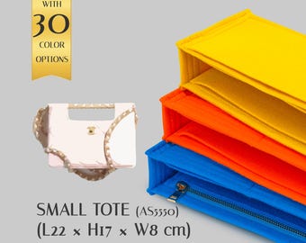 Felt Bag Organizer Insert for Small Tote (AS5550) Bag | Customizable Handbag Shaper with Pockets | Handbag Organizer with Color Options