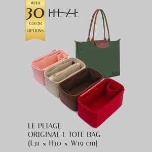 Le Pliage Original L Tote Bag Organizer Insert, Felt Tote Bag Organizer, Bag Shaper