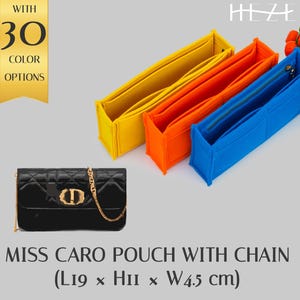 Elegant Felt Purse Insert for Miss Caro Pouch With Chain Bag – Customizable Handbag Organizer with Color Options