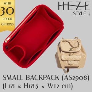 Organisateur de sac à dos Deluxe Felt Cha. Small Backpack (AS2908) compatible - Solution de rangement et de maintien pour sac à main