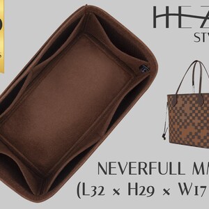 Versatile Zipper Bag Organizer for Neverfull MM | Customizable Multi-Pocket Design | Durable Felt Construction