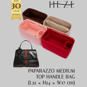 Organizador mediano Paparazzo – Inserto de fieltro para bolso con bolsillo para tableta y soporte para botella.