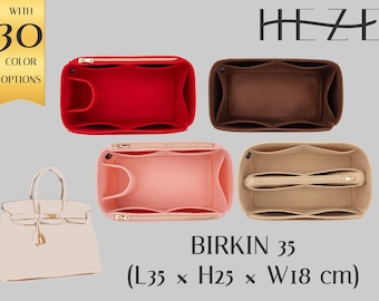 Customizable Felt Organizer Insert for Birkin 35 Handbag - Multi-Pocket Bag Shaper & Protector- Functional Solution