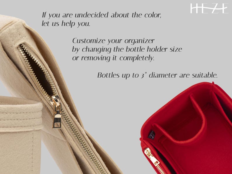 The image is a promotional image for a product, specifically a red bag or case, with text providing information about the product.