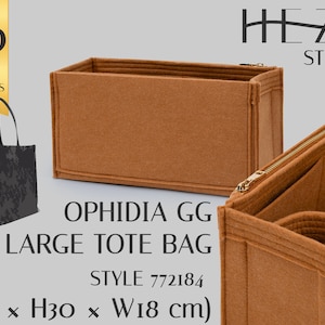 Customizable Felt Purse Organizer for Ophidia Large Tote Bag, Style 772184,  Multi Pocket, Durable Bag Insert