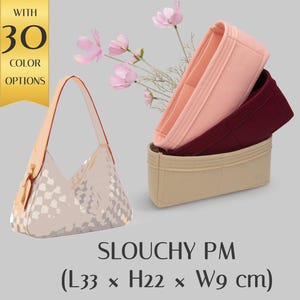 Inserto de fieltro personalizable para bolso Slouchy PM - Organizador multibolsillos con cremallera