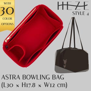 Customizable Felt Organizer Insert for The Ro. Astra Bowling Bag - Multi-Pocket Handbag Divider