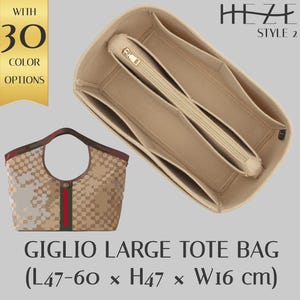 Guc. Giglio Large Tote Organizer: Borsa in feltro modellabile - Design multitasche