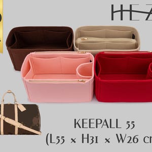 Organizador de feltro para mala Keepall 55 (vários bolsos, cores personalizadas)