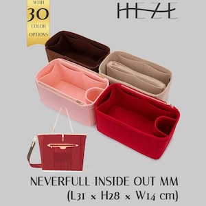 Neverfull Inside Out MM Organizer Vilt Inzetstuk 2 mm Meerdere Vakken