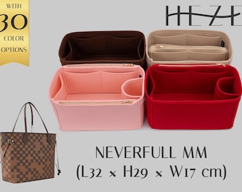 Inserto per borsa in feltro deluxe per Neverfull MM, organizer per borsa personalizzabile con tasche