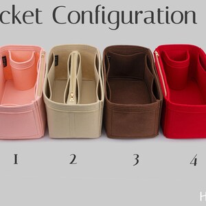 Deluxe Felt Tote Bag Insert for St.Louis GM, Customizable Handbag Organizer with Pockets image 3