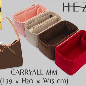 CarryAll MM Bag Organizer Insert: Felt, Multi-Pocket - Lightweight Tote Shaper