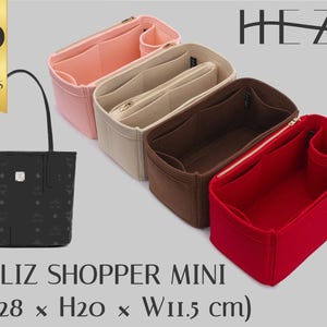 Liz Shopper Mini Tote Bag Organizer: Inserto in feltro con tasche multiple - Colori personalizzati