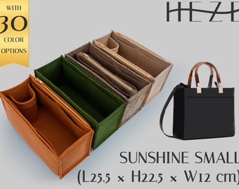 Deluxe Felt Tote Bag Insert for Sunshine Small Tote Bag, Customizable Bag Shaper with Pockets