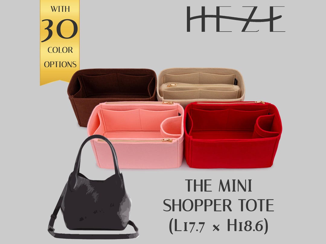 Mini Tote Insert Mini Shopper Tote Felt Organizer Insert With 8 to 11 Pockets Custom Fit ...
