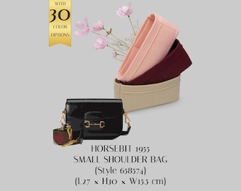 Horsebit 1955 Small Shoulder Bag Organizer | 2mm Felt Insert, 36 Colors