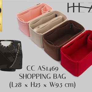 Deluxe Felt Shopping Bag Organizer Insert - Multipocket Shaper for Totes